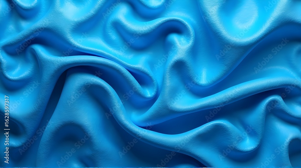 Obraz premium Flowing twisted blue cloth background 