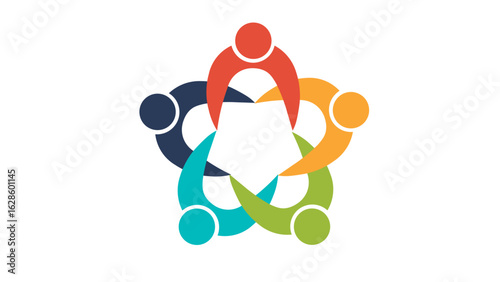 Colorful Community Unity Teamwork Logo Design
