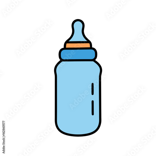 baby bottle and spoon