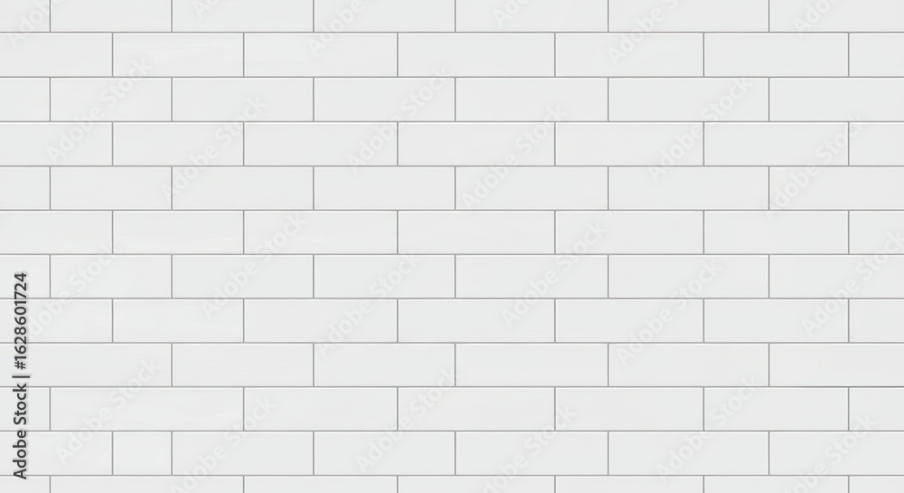 Naklejka premium A seamless pattern of rectangular white tiles arranged in horizontal rows.