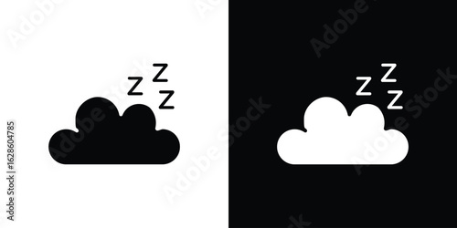 Zzz icon. simple glyph icon. Vector solid isolated black illustration.