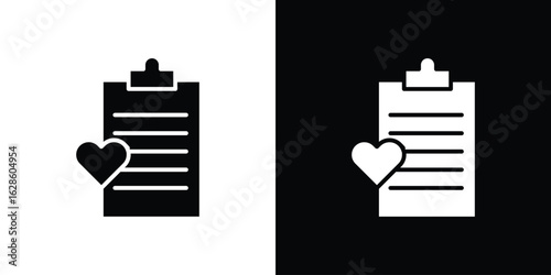 Wish list icon. simple glyph icon. Vector solid isolated black illustration.