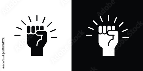 Will power icon. simple glyph icon. Vector solid isolated black illustration.