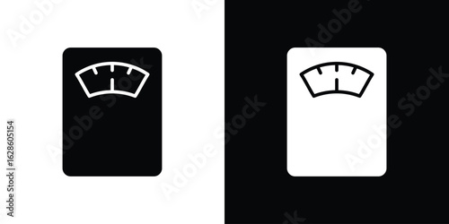 Weight scale icon. simple glyph icon. Vector solid isolated black illustration.