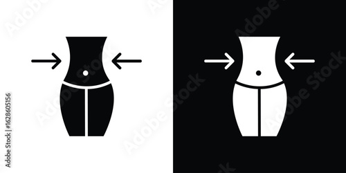 Weight loss icon. simple glyph icon. Vector solid isolated black illustration.