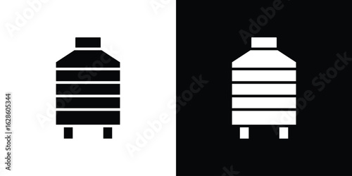 Water tank icon. simple glyph icon. Vector solid isolated black illustration.