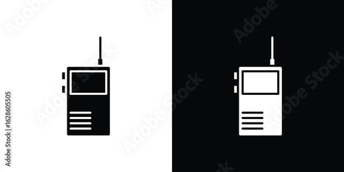 Walkie talkie icon. simple glyph icon. Vector solid isolated black illustration.