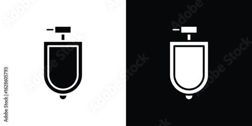 Urinal icon. simple glyph icon. Vector solid isolated black illustration.