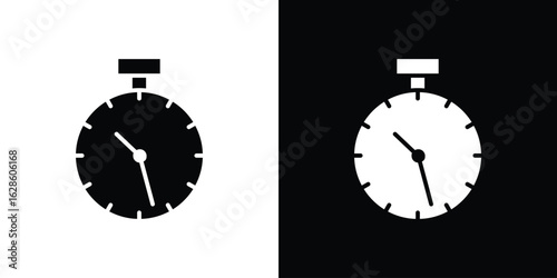 Time icon. simple glyph icon. Vector solid isolated black illustration.