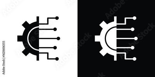 Technology icon. simple glyph icon. Vector solid isolated black illustration.