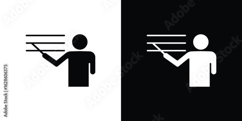 Teaching icon. simple glyph icon. Vector solid isolated black illustration.