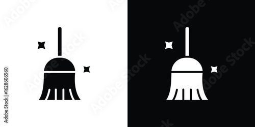 Sweeping icon. simple glyph icon. Vector solid isolated black illustration.