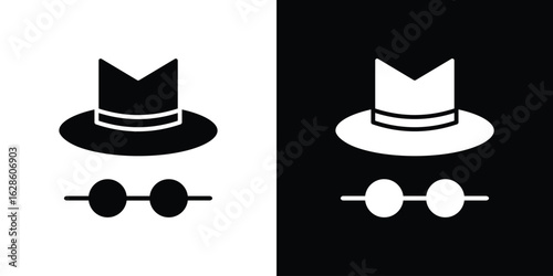 Spy icon. simple glyph icon. Vector solid isolated black illustration.