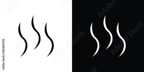 Smoke steam silhouette icon. simple glyph icon. Vector solid isolated black illustration.