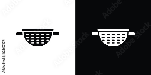 sieve icon. simple glyph icon. Vector solid isolated black illustration.