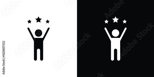 Self confidence icon. simple glyph icon. Vector solid isolated black illustration.