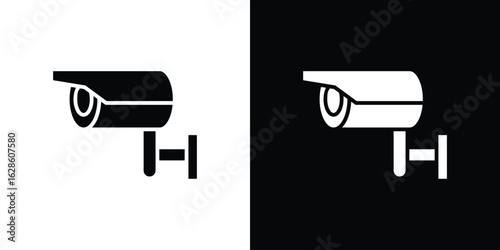 Security camera icon. simple glyph icon. Vector solid isolated black illustration.