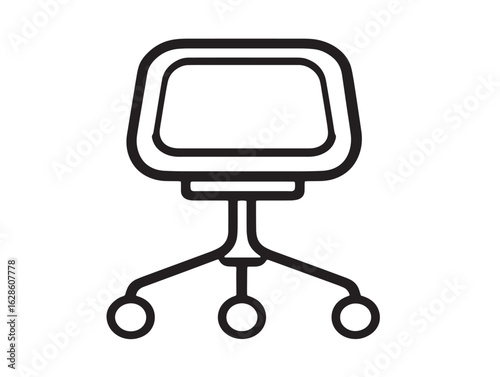 Minimal furniture caster design in elegant clean line style