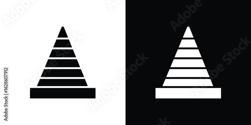 Road cone icon. simple glyph icon. Vector solid isolated black illustration.