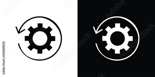 Recovery icon. simple glyph icon. Vector solid isolated black illustration.