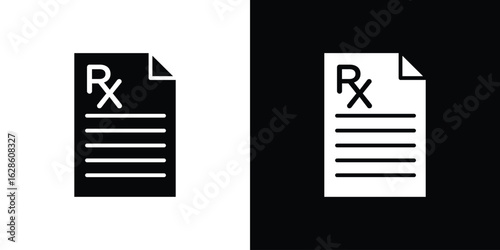 RX icon. simple glyph icon. Vector solid isolated black illustration.