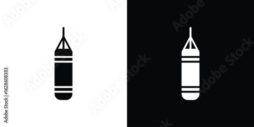 Punching bag icon. simple glyph icon. Vector solid isolated black illustration.