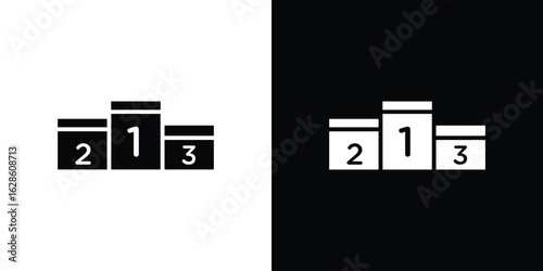 Podium icon. simple glyph icon. Vector solid isolated black illustration.