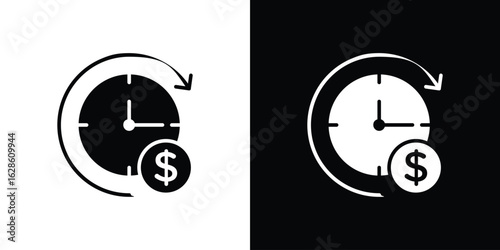 Long term investment icon. simple glyph icon. Vector solid isolated black illustration.