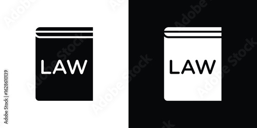 Law book icon. simple glyph icon. Vector solid isolated black illustration.