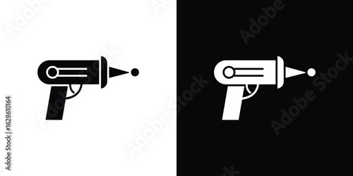 Laser gun icon. simple glyph icon. Vector solid isolated black illustration.