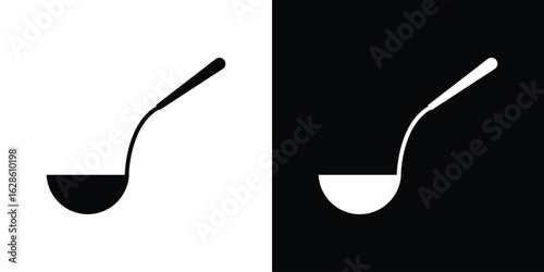 Ladle icon. simple glyph icon. Vector solid isolated black illustration.