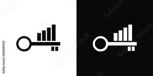 Key factor icon. simple glyph icon. Vector solid isolated black illustration.