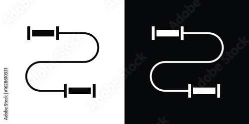 Jump rope icon. simple glyph icon. Vector solid isolated black illustration.