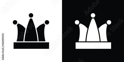 Joker hat icon. simple glyph icon. Vector solid isolated black illustration.