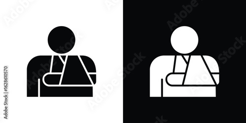 Injury icon. simple glyph icon. Vector solid isolated black illustration.