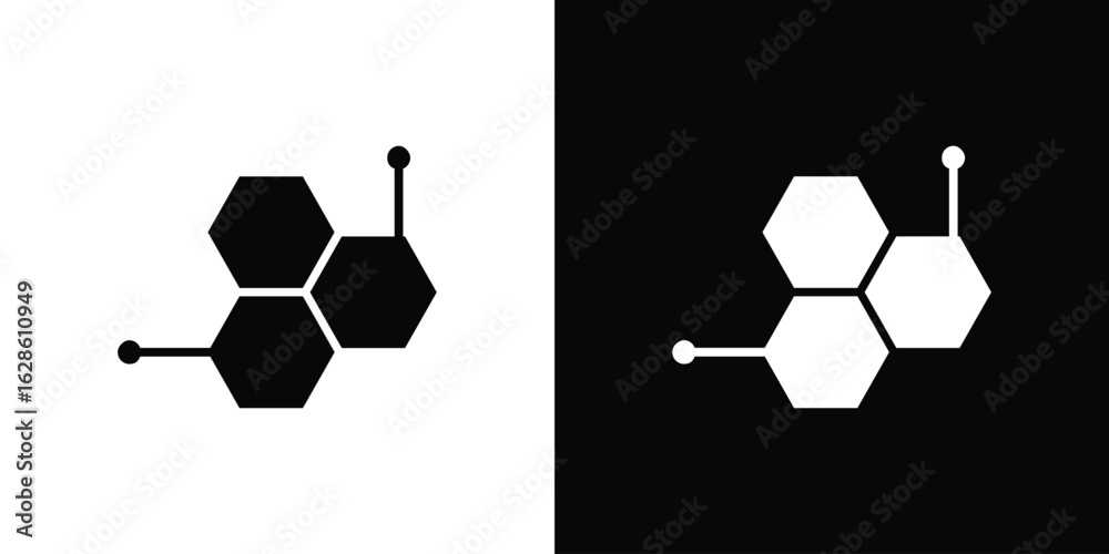 Fototapeta premium Hormones icon. simple glyph icon. Vector solid isolated black illustration.