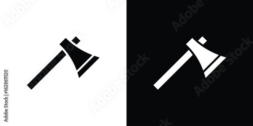 Hatchet icon. simple glyph icon. Vector solid isolated black illustration.
