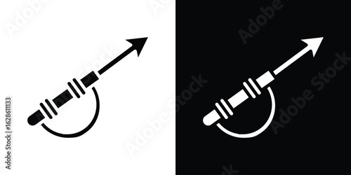 Harpoon icon. simple glyph icon. Vector solid isolated black illustration.