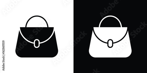 Handbag icon. simple glyph icon. Vector solid isolated black illustration.