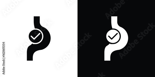 Good digestion icon. simple glyph icon. Vector solid isolated black illustration.