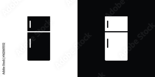 Fridge icon. simple glyph icon. Vector solid isolated black illustration.