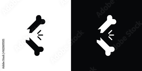 Fracture icon. simple glyph icon. Vector solid isolated black illustration.