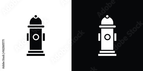 Fire hydrant icon. simple glyph icon. Vector solid isolated black illustration.