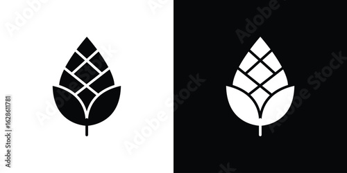 Fir cone icon. simple glyph icon. Vector solid isolated black illustration.