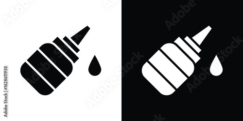 eye drop icon. simple glyph icon. Vector solid isolated black illustration.