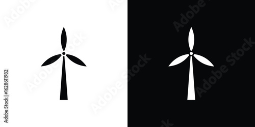 Eolic energy icon. simple glyph icon. Vector solid isolated black illustration.