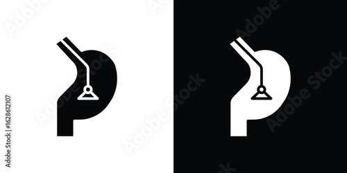 Endoscopy icon. simple glyph icon. Vector solid isolated black illustration.