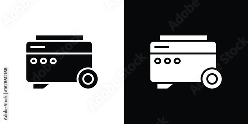 Electric generator icon. simple glyph icon. Vector solid isolated black illustration.