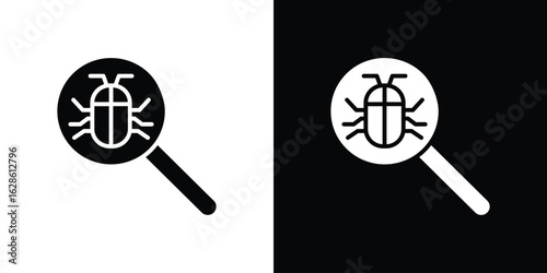 Debug icon. simple glyph icon. Vector solid isolated black illustration.