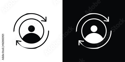 Customer retention icon. simple glyph icon. Vector solid isolated black illustration.